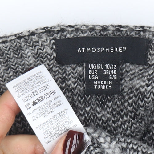 Atmosphere Women Black Check Longline Cardigan Size 10/12