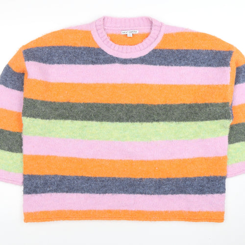 Next Petite Women’s Multicolour Striped Crew Neck Jumper Size L