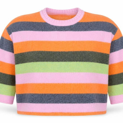Next Petite Women’s Multicolour Striped Crew Neck Jumper Size L