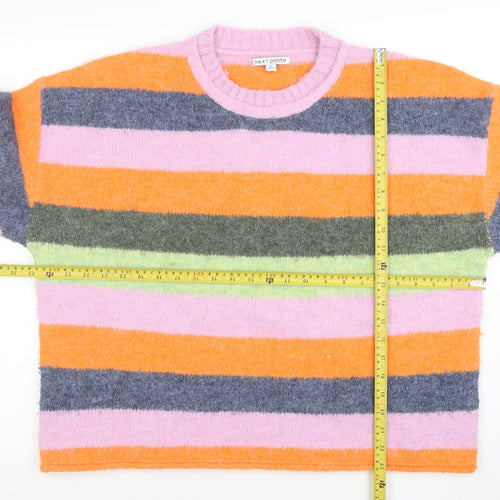 Next Petite Women’s Multicolour Striped Crew Neck Jumper Size L
