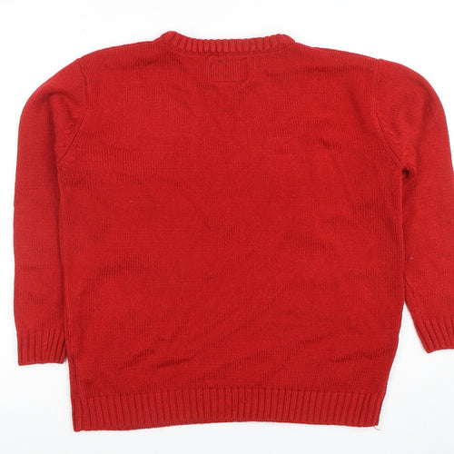 Atmosphere Women's Red Sequin Christmas Jumper Size S
