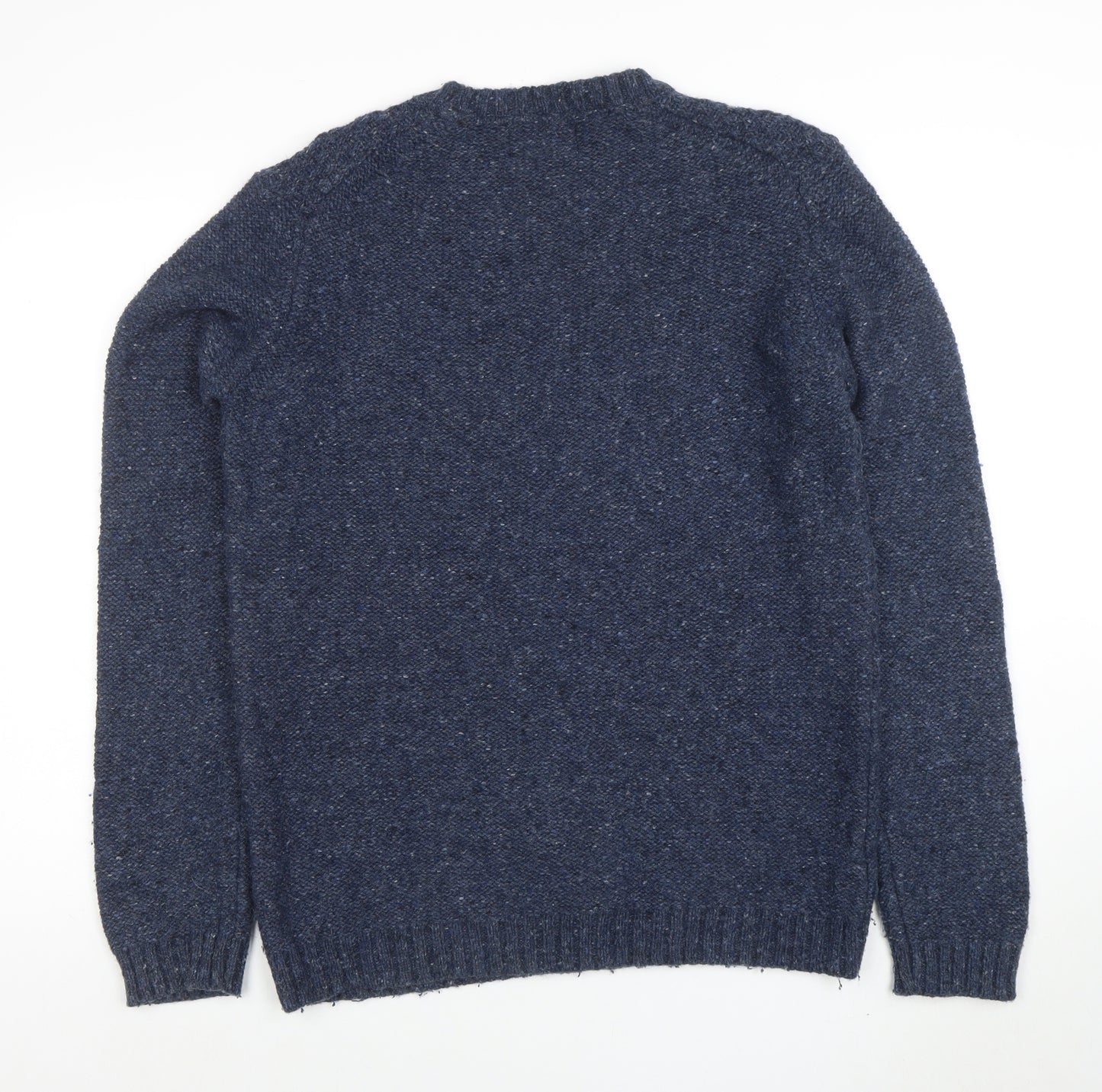 John Lewis Men's Blue Merino Wool Crew Neck Jumper M
