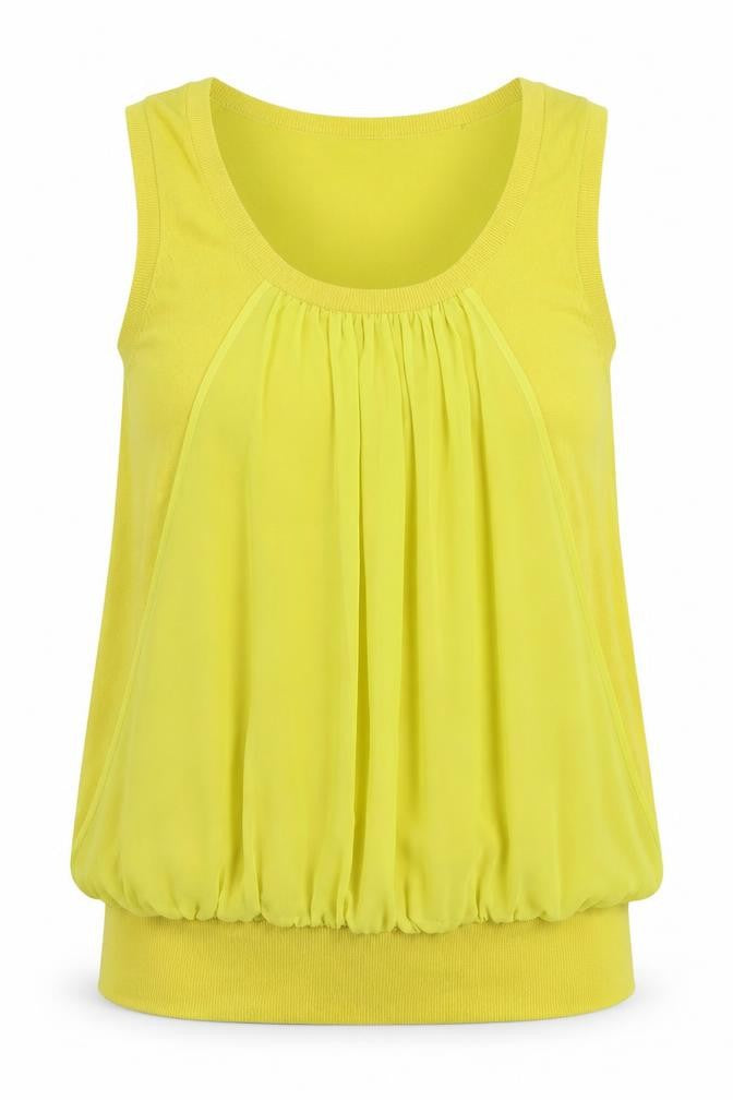 Planet Womens Yellow XL Sleeveless Knit Camisole Top
