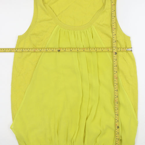 Planet Womens Yellow XL Sleeveless Knit Camisole Top