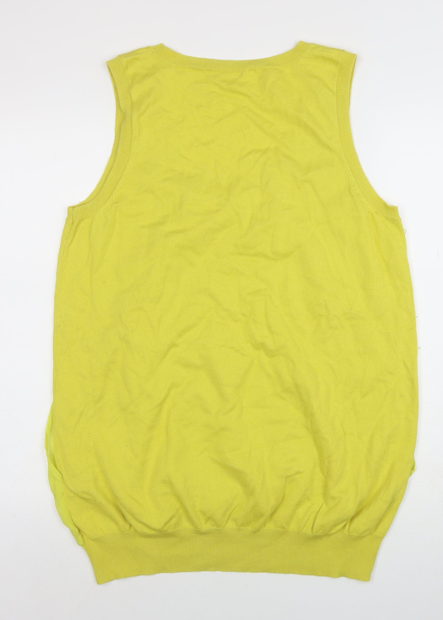 Planet Womens Yellow XL Sleeveless Knit Camisole Top
