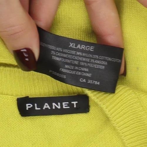 Planet Womens Yellow XL Sleeveless Knit Camisole Top