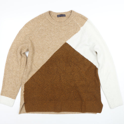 Marks and Spencer Women’s Multicoloured M Pullover Geometric Jumper