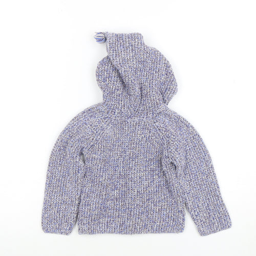 Next Unisex Baby Multicoloured Knit Hooded Cardigan 18-24 Months Cotton
