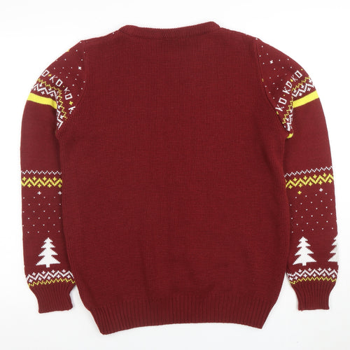 Numskull Men Red Christmas Street Fighter Knit Jumper Small