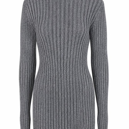 Next Women’s Grey Ribbed Mock Neck Long Sleeve Knit Jumper Size 12