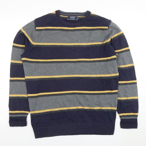 Maine New England Men's Multicoloured Stripe Cotton Jumper S