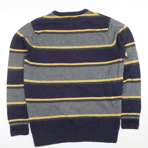 Maine New England Men's Multicoloured Stripe Cotton Jumper S