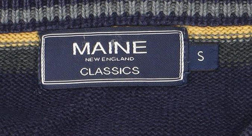 Maine New England Men's Multicoloured Stripe Cotton Jumper S