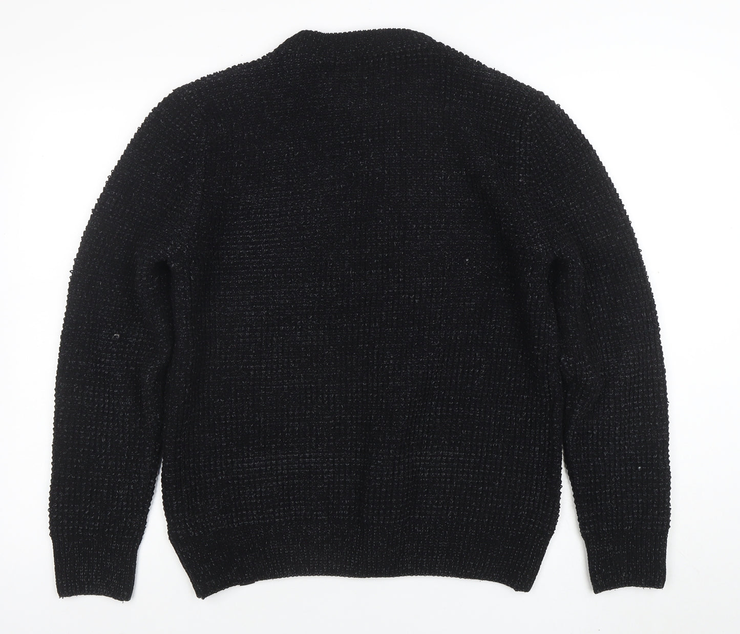 Next Men's Black Chunky Knit Crew Neck Pullover Jumper M