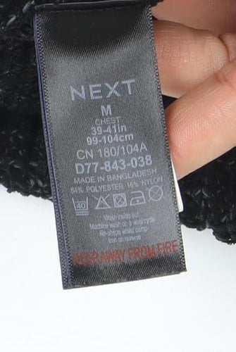 Next Men's Black Chunky Knit Crew Neck Pullover Jumper M