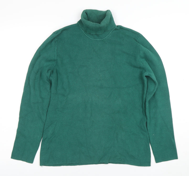 Oasis Women’s Green Roll Neck Long Sleeve Knit Jumper Size L