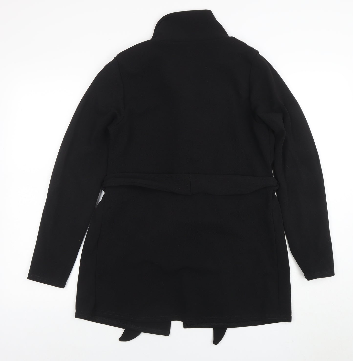 PrettyLittleThing Womens Black Belted Coatigan Size 12