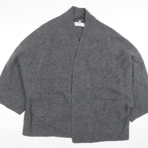 Fenwright Manson Women's Grey Wool Knit Open Cardigan S