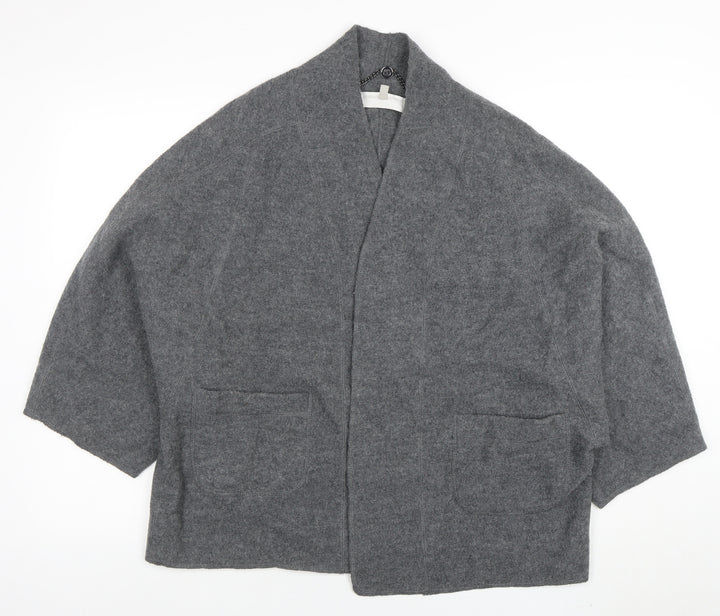 Fenwright Manson Women's Grey Wool Knit Open Cardigan S