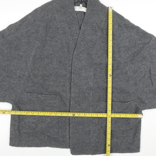 Fenwright Manson Women's Grey Wool Knit Open Cardigan S