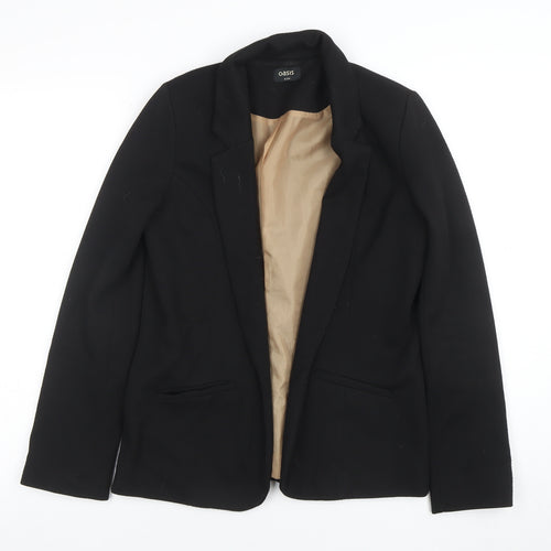Oasis Women's Black Size 8 Slim Fit Single Breasted Blazer