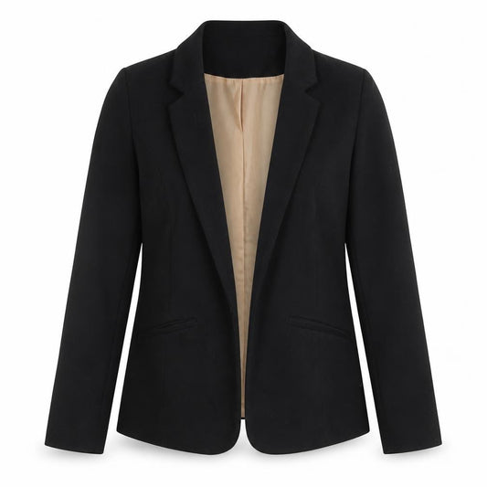 Front view of Oasis Women's Black, size 8 Slim, Fit Single Breasted Blazer