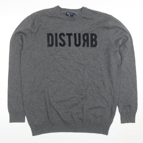 Springfield Men's Grey XL Pullover Jumper with Disturb Logo