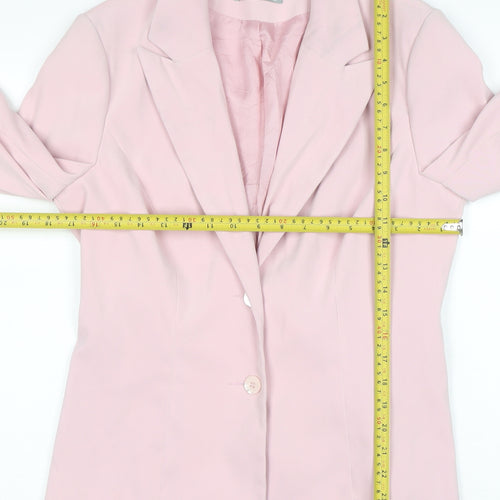 Wallis Women Pink Size 12 Tailored Blazer Jacket