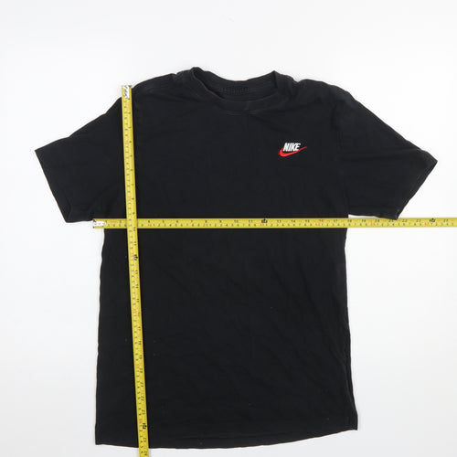 Nike Men's Black Cotton Crew Neck Sports T-Shirt Size M