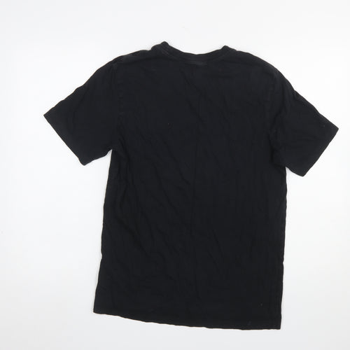 Nike Men's Black Cotton Crew Neck Sports T-Shirt Size M