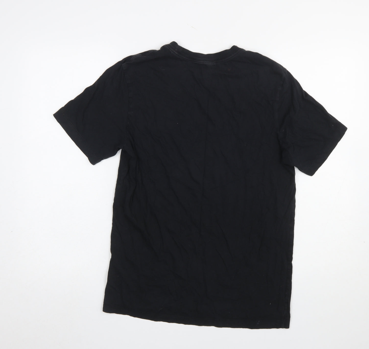 Nike Men's Black Cotton Crew Neck Sports T-Shirt Size M