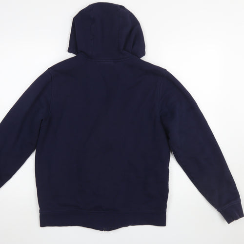 Lacoste Sport Women's Navy Blue Full Zip Hoodie Size M Cotton Blend