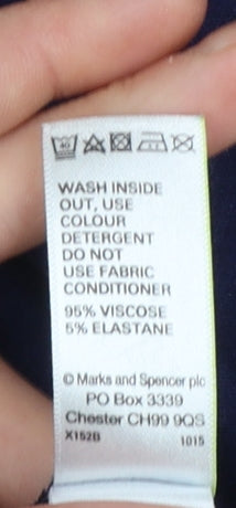 Marks and Spencer Women’s Blue Sleeveless Viscose Tank Dress Size 14