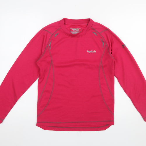 Regatta Womens Pink Long Sleeve Performance T-Shirt Size 14