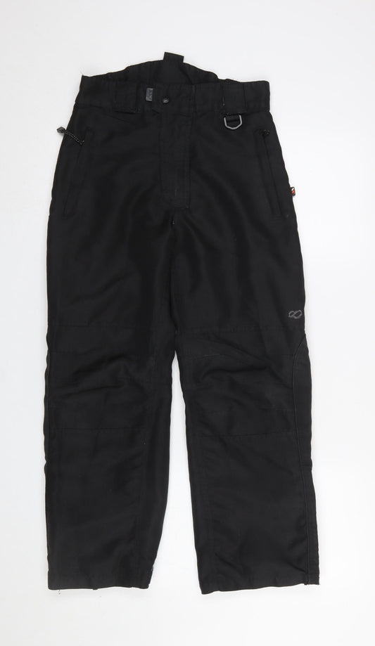 Trespass Boys Black Snow Pants 9-10 Years Waterproof Winter Trousers
