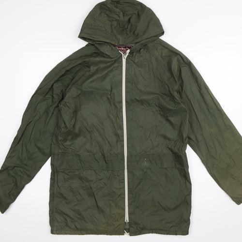 Regatta Men’s Green Waterproof Hooded Rain Coat Jacket Size 34