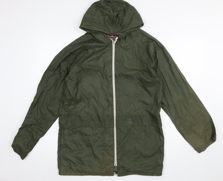 Regatta Men’s Green Waterproof Hooded Rain Coat Jacket Size 34
