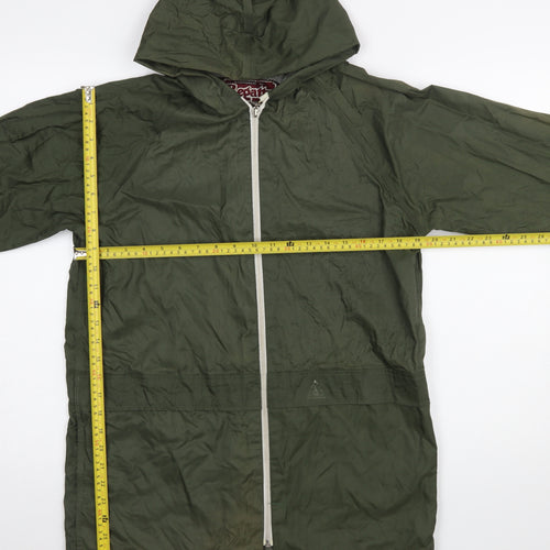 Regatta Men’s Green Waterproof Hooded Rain Coat Jacket Size 34