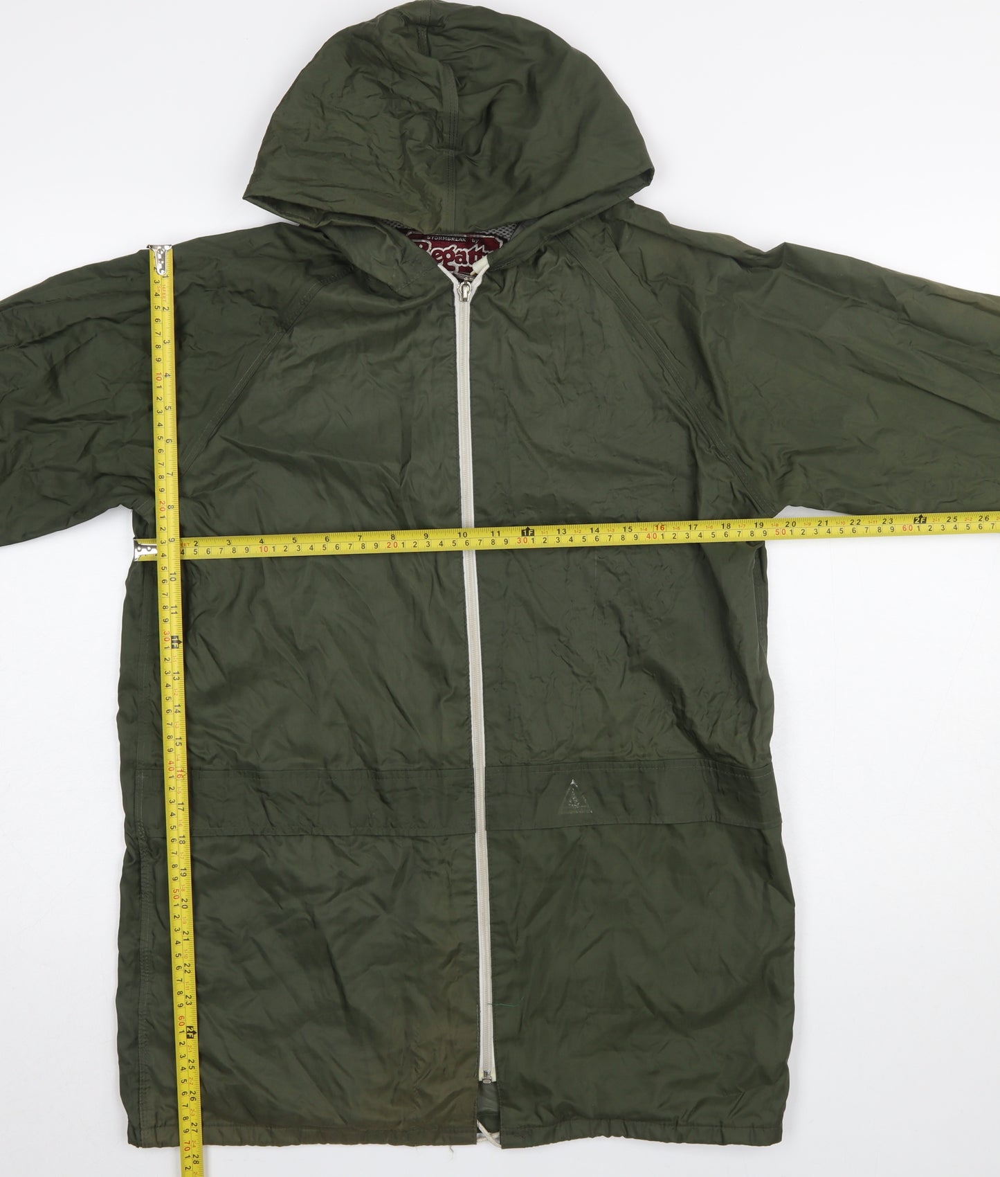 Regatta Men’s Green Waterproof Hooded Rain Coat Jacket Size 34