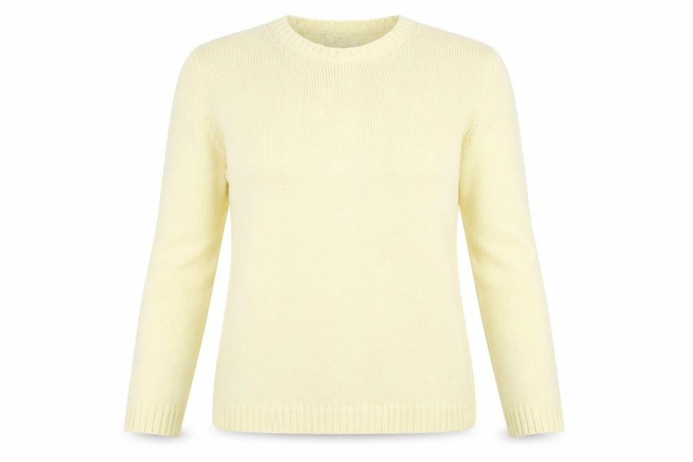 Marks & Spencer Women’s Beige Cotton Crew Neck Jumper Size 12