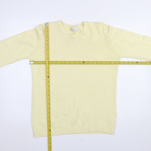Marks & Spencer Women’s Beige Cotton Crew Neck Jumper Size 12