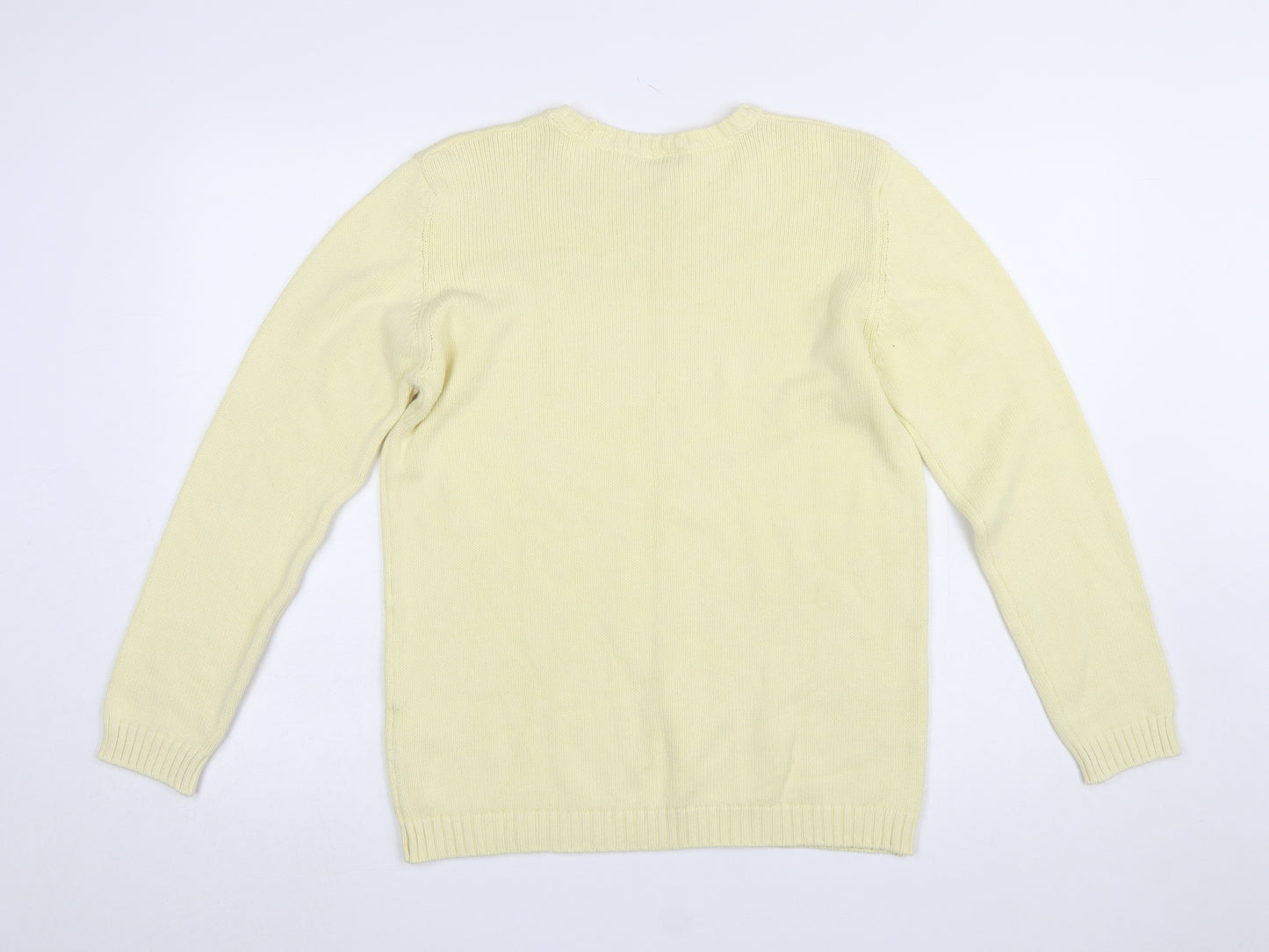 Marks & Spencer Women’s Beige Cotton Crew Neck Jumper Size 12