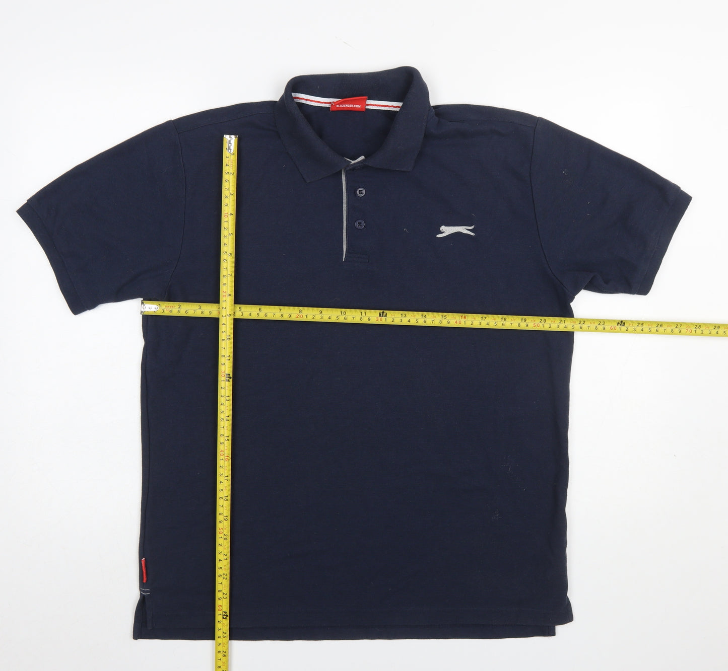 Slazenger Men's Blue Polo Shirt L Regular Fit Sports Casual