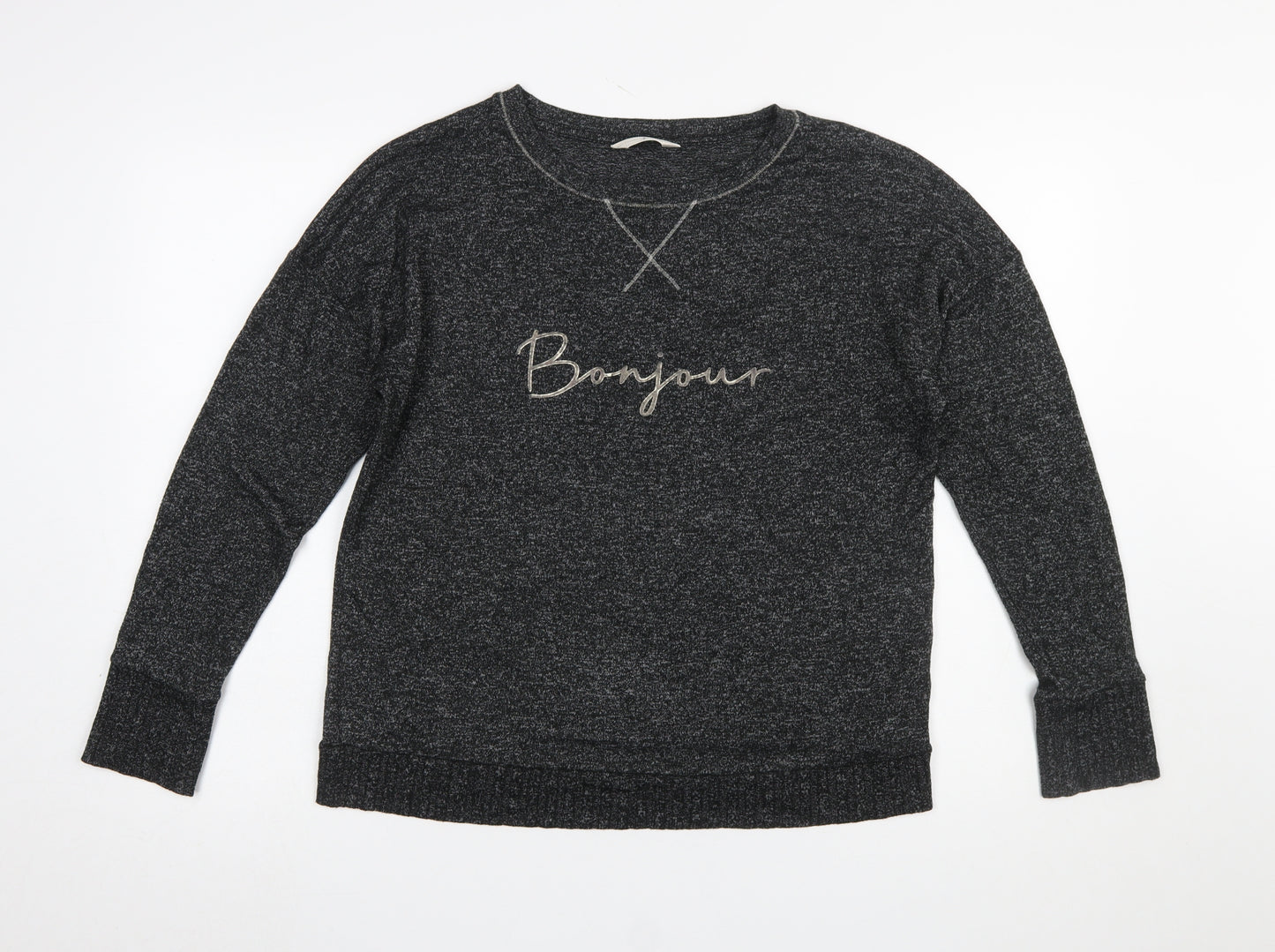 Marks and Spencer Women’s Grey Bonjour Long Sleeve Pyjama Top Size 12