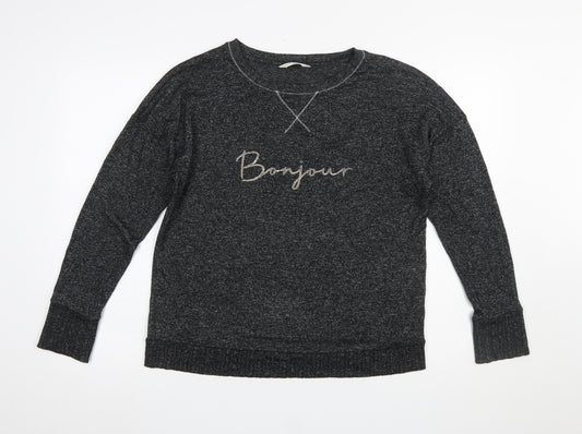 Marks and Spencer Women’s Grey Bonjour Long Sleeve Pyjama Top Size 12