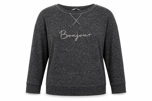 Marks and Spencer Women’s Grey Bonjour Long Sleeve Pyjama Top Size 12