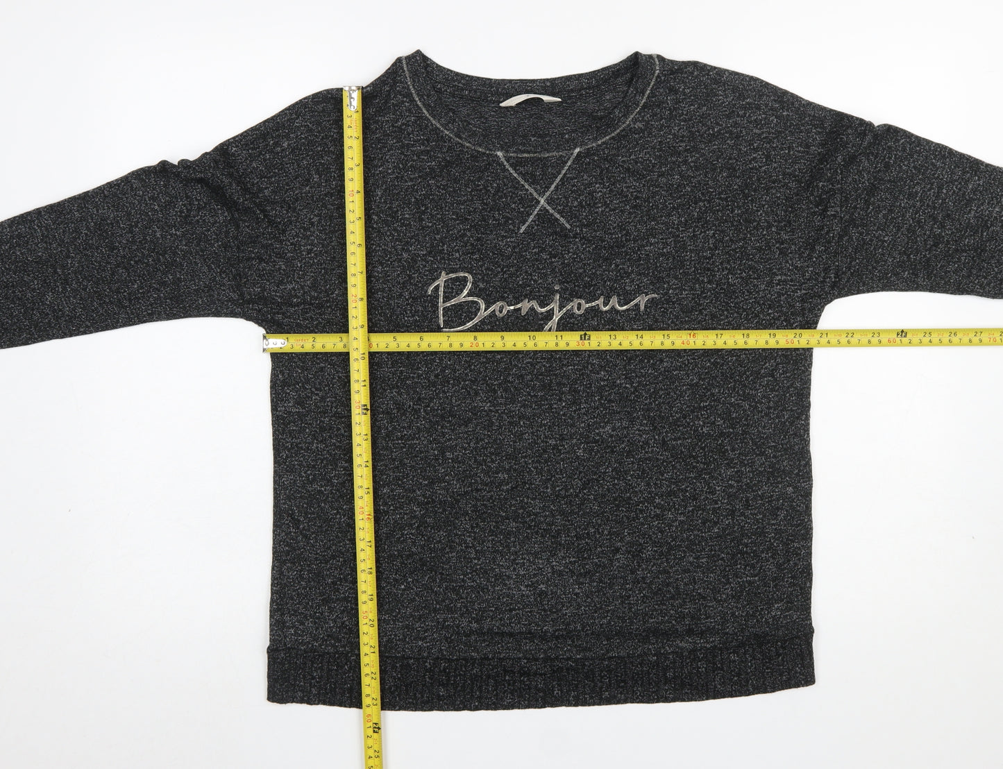 Marks and Spencer Women’s Grey Bonjour Long Sleeve Pyjama Top Size 12