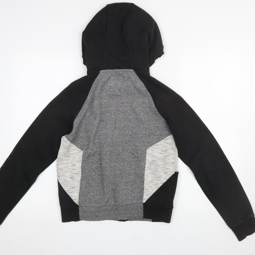 Pink Soda Sport Women Black & Grey Full Zip Hoodie UK 10