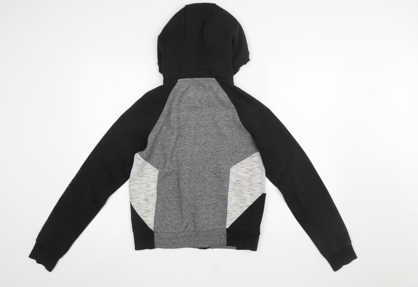 Pink Soda Sport Women Black & Grey Full Zip Hoodie UK 10