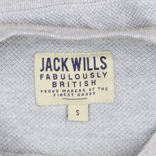 Jack Wills Mens Grey Striped Pullover Sweatshirt Size S
